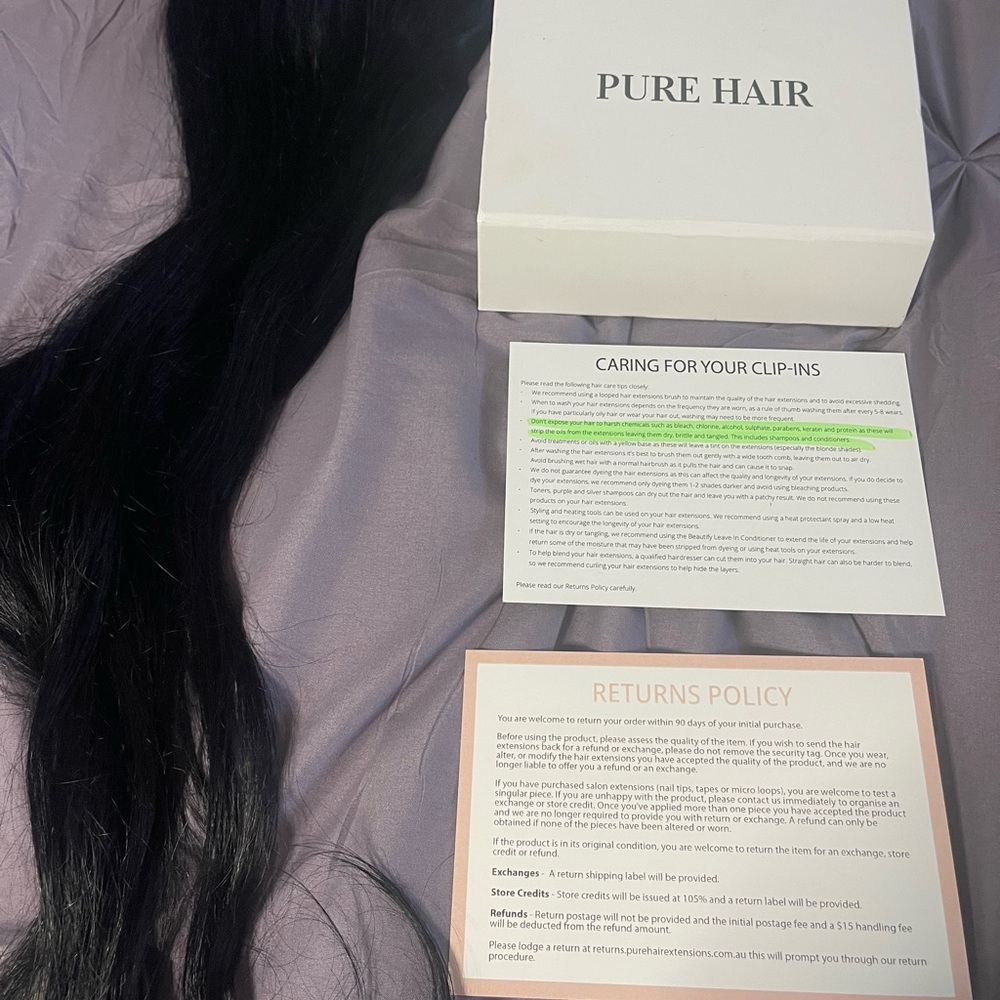 Black Clip-In Extension for volume or additional leingth